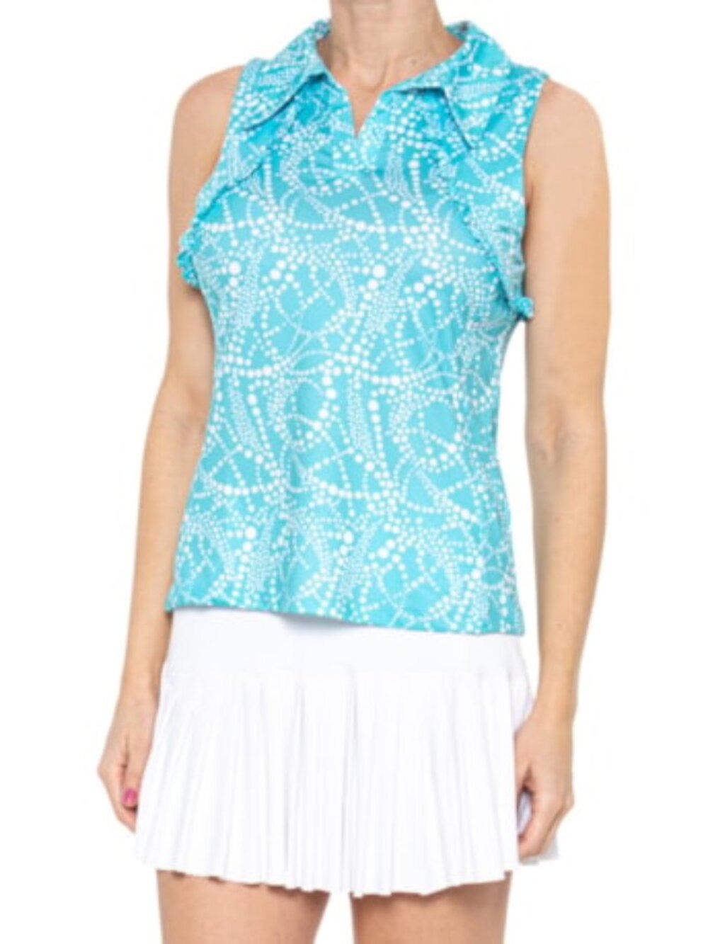 NWT Gottex Lifestyle Sleeveless Polo Top Athletic Golf Tennis Small S